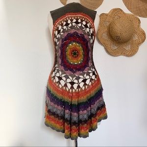 Rainbow crochet vest top